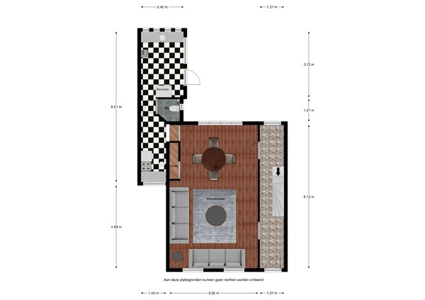 Floorplan - Willemsweg 36, 4507 AT Schoondijke